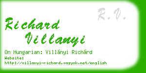 richard villanyi business card